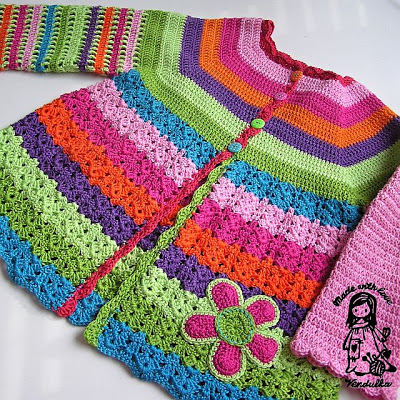 free cardigan crochet pattern, crochet Vendulka, Magic with hook and needles, crochet patterns, crochet
